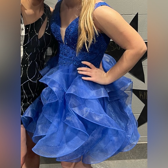 Royal Blue Short Formal Dress - Picture 9 of 9